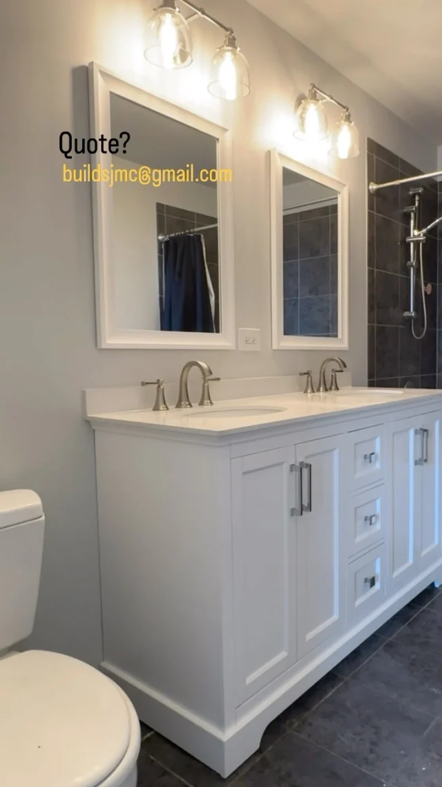 Light bathroom remodeling. Lights and mirrors update. Vanity conversion from single to double. #fyp #viralreels #foryourpage #explorepage✨ #godisgreat #viral #keephammering #keepbuilding #godisgood #remodeling