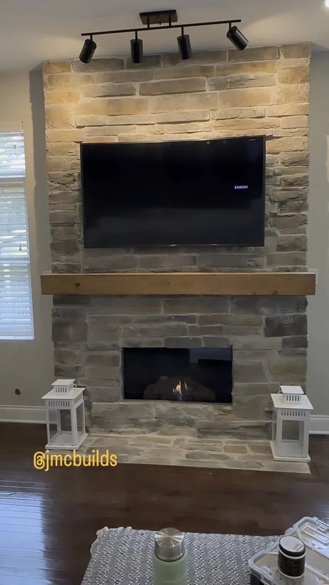 Fireplace remodel #viralreels #fyp #foryoupage #viral #remodel #construction #keephammering #keepbuilding